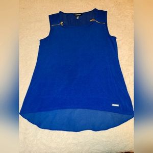 Sleeveless Blue Top